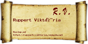 Ruppert Viktória névjegykártya